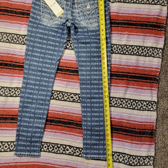 Miss Me 25×29 low rise skinny Blue Patterned low rise Skinny Jeans - Picture 13 of 16
